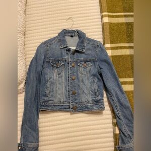 American Eagle cropped blue Jean jacket